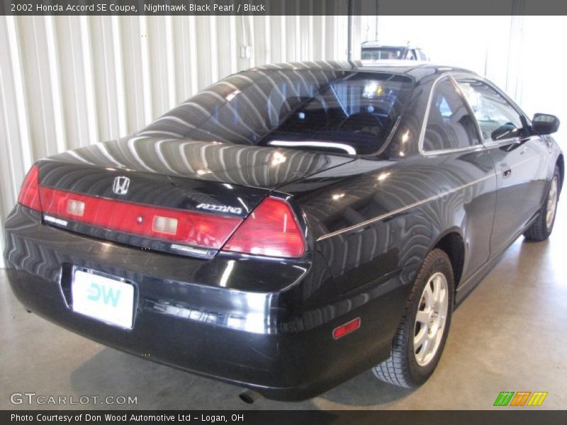 Nighthawk Black Pearl / Black 2002 Honda Accord SE Coupe