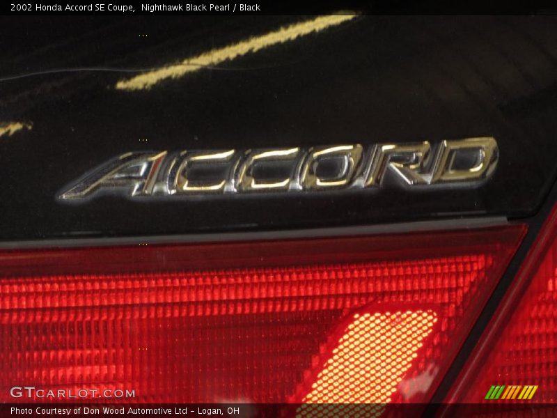Nighthawk Black Pearl / Black 2002 Honda Accord SE Coupe