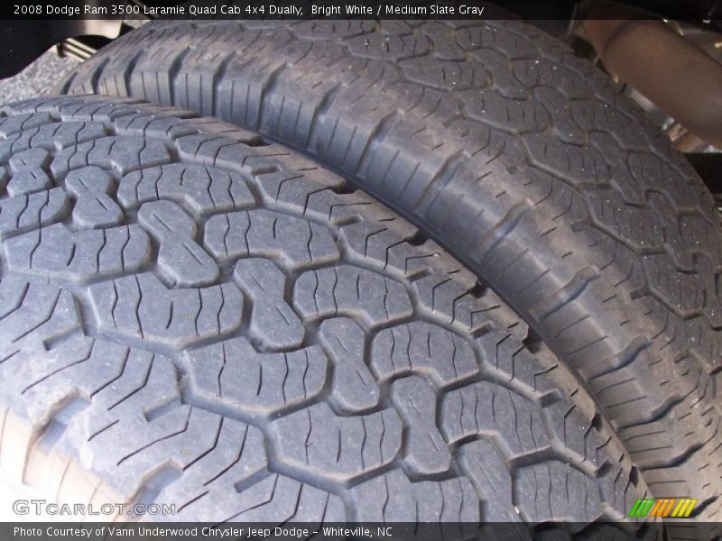 Bright White / Medium Slate Gray 2008 Dodge Ram 3500 Laramie Quad Cab 4x4 Dually