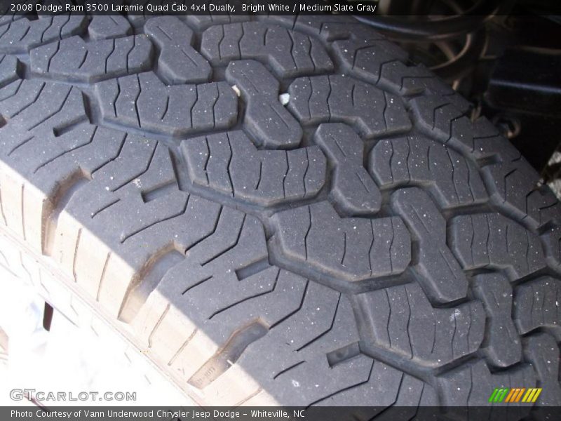 Bright White / Medium Slate Gray 2008 Dodge Ram 3500 Laramie Quad Cab 4x4 Dually