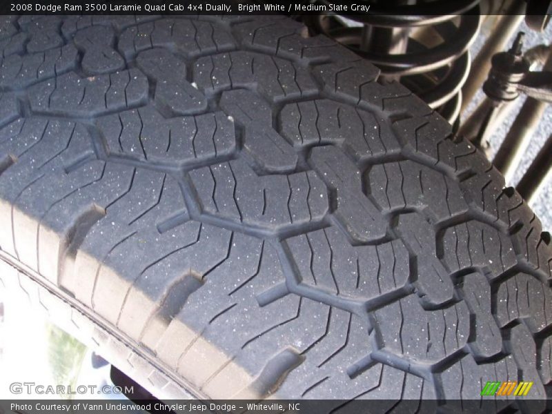 Bright White / Medium Slate Gray 2008 Dodge Ram 3500 Laramie Quad Cab 4x4 Dually
