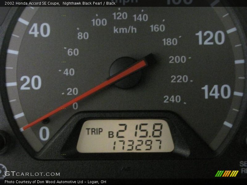 Nighthawk Black Pearl / Black 2002 Honda Accord SE Coupe