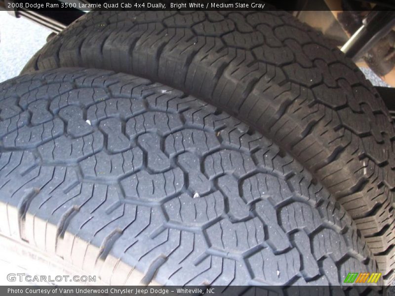 Bright White / Medium Slate Gray 2008 Dodge Ram 3500 Laramie Quad Cab 4x4 Dually