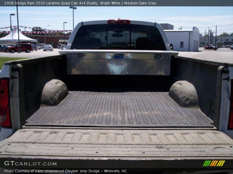 Bright White / Medium Slate Gray 2008 Dodge Ram 3500 Laramie Quad Cab 4x4 Dually