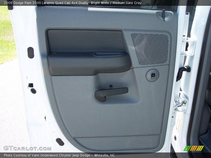 Bright White / Medium Slate Gray 2008 Dodge Ram 3500 Laramie Quad Cab 4x4 Dually