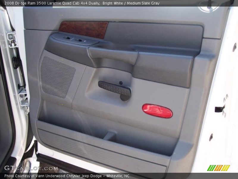 Bright White / Medium Slate Gray 2008 Dodge Ram 3500 Laramie Quad Cab 4x4 Dually