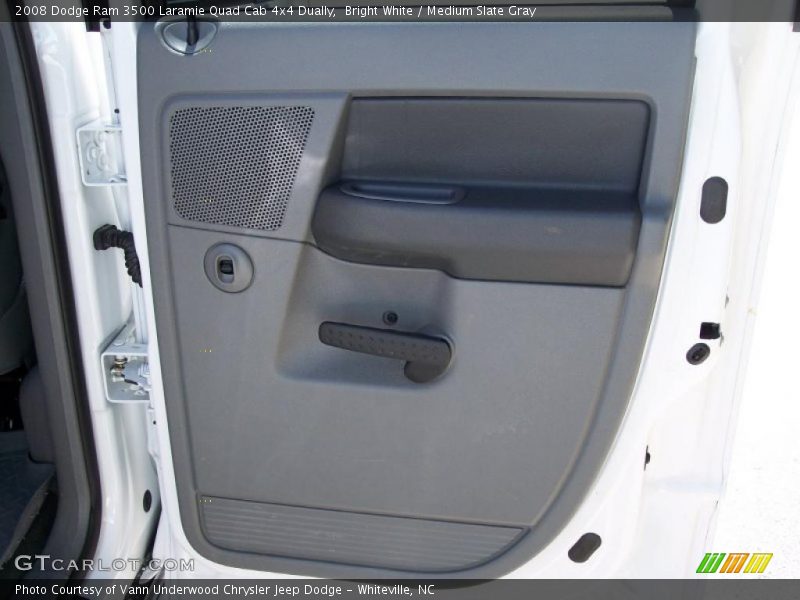 Bright White / Medium Slate Gray 2008 Dodge Ram 3500 Laramie Quad Cab 4x4 Dually