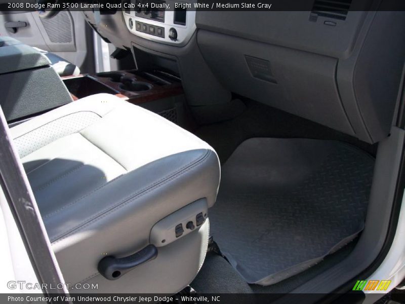 Bright White / Medium Slate Gray 2008 Dodge Ram 3500 Laramie Quad Cab 4x4 Dually
