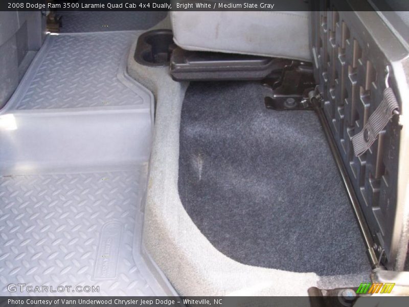 Bright White / Medium Slate Gray 2008 Dodge Ram 3500 Laramie Quad Cab 4x4 Dually