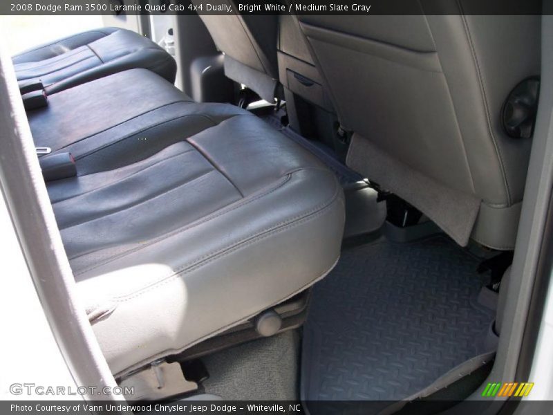 Bright White / Medium Slate Gray 2008 Dodge Ram 3500 Laramie Quad Cab 4x4 Dually