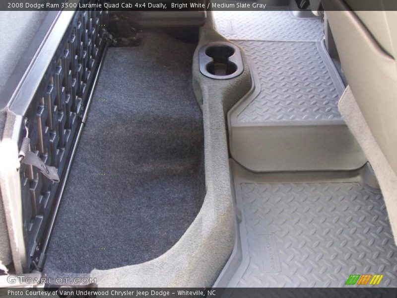 Bright White / Medium Slate Gray 2008 Dodge Ram 3500 Laramie Quad Cab 4x4 Dually