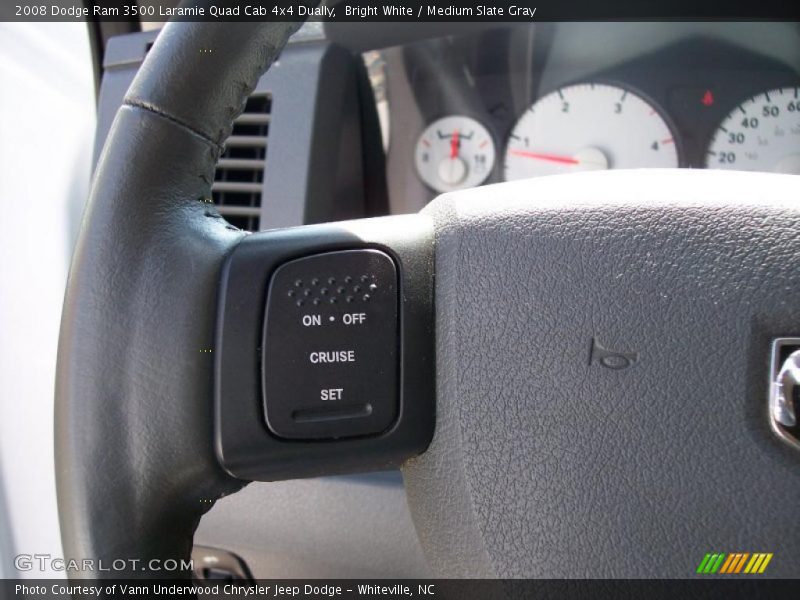 Bright White / Medium Slate Gray 2008 Dodge Ram 3500 Laramie Quad Cab 4x4 Dually