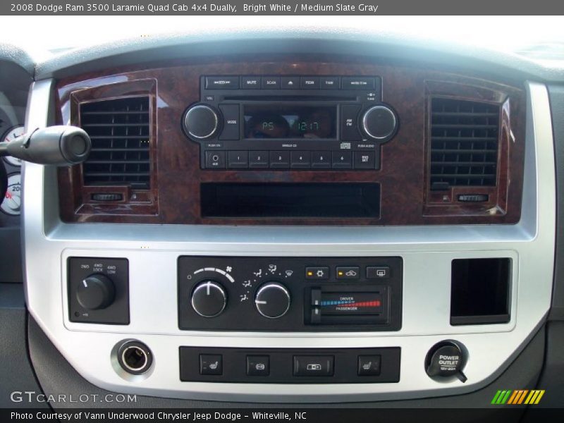 Bright White / Medium Slate Gray 2008 Dodge Ram 3500 Laramie Quad Cab 4x4 Dually