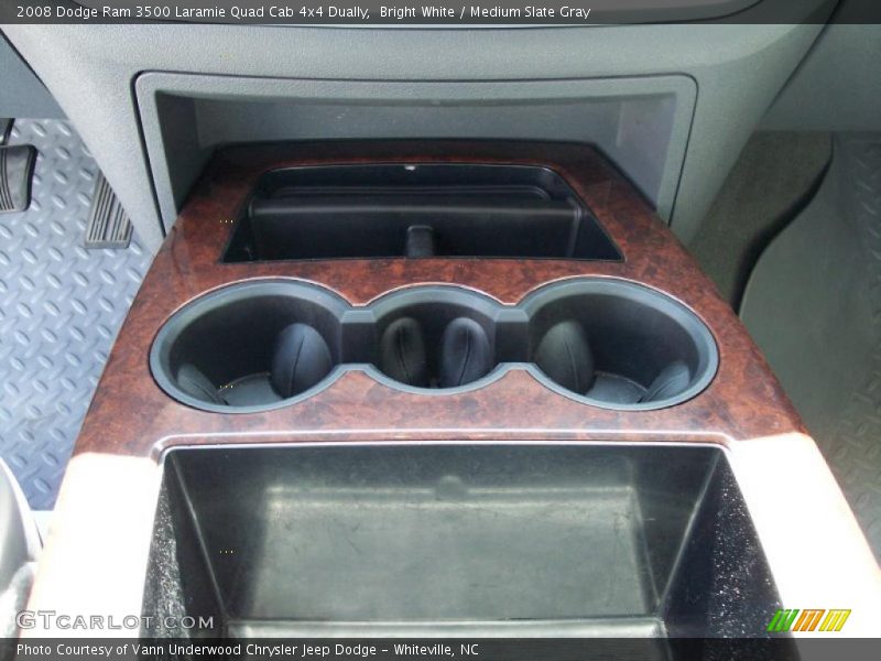 Bright White / Medium Slate Gray 2008 Dodge Ram 3500 Laramie Quad Cab 4x4 Dually