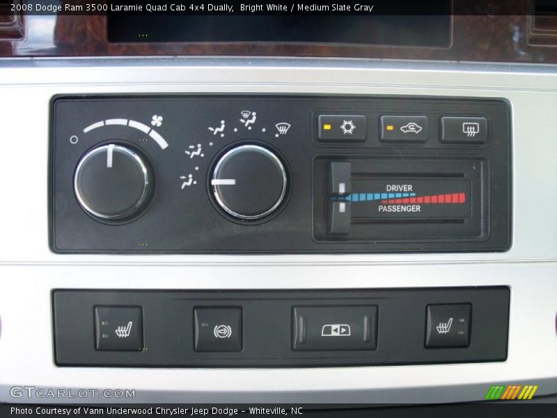 Bright White / Medium Slate Gray 2008 Dodge Ram 3500 Laramie Quad Cab 4x4 Dually