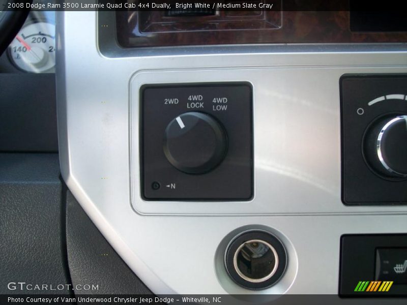 Bright White / Medium Slate Gray 2008 Dodge Ram 3500 Laramie Quad Cab 4x4 Dually