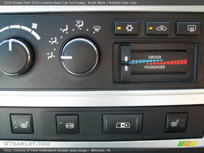 Bright White / Medium Slate Gray 2008 Dodge Ram 3500 Laramie Quad Cab 4x4 Dually