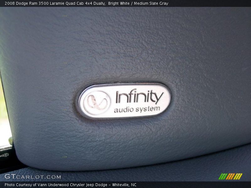 Bright White / Medium Slate Gray 2008 Dodge Ram 3500 Laramie Quad Cab 4x4 Dually