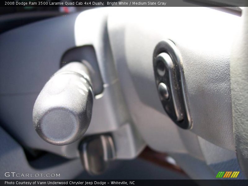 Bright White / Medium Slate Gray 2008 Dodge Ram 3500 Laramie Quad Cab 4x4 Dually