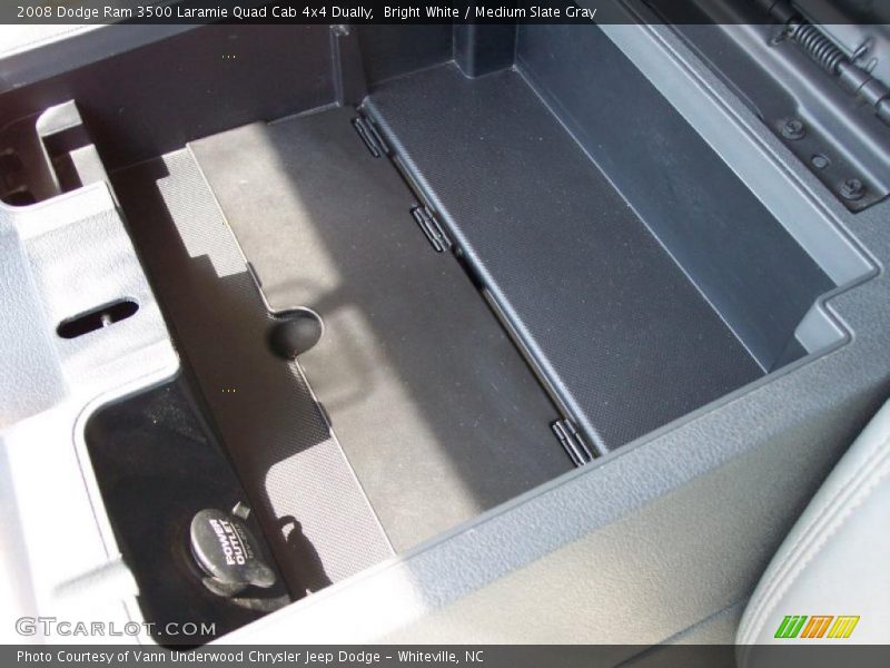 Bright White / Medium Slate Gray 2008 Dodge Ram 3500 Laramie Quad Cab 4x4 Dually
