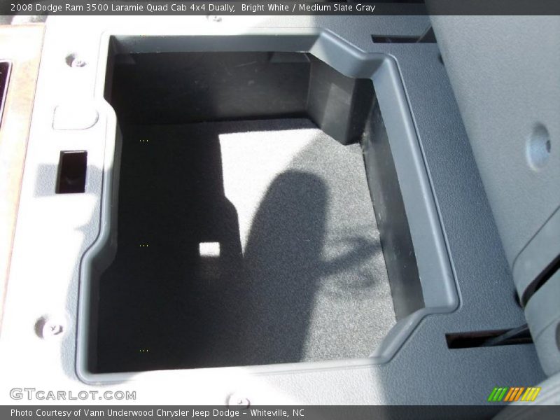 Bright White / Medium Slate Gray 2008 Dodge Ram 3500 Laramie Quad Cab 4x4 Dually
