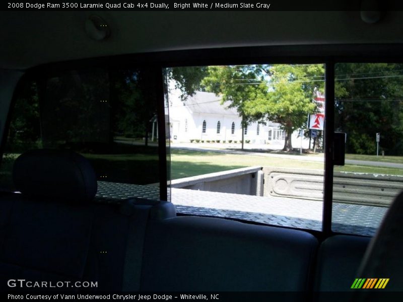 Bright White / Medium Slate Gray 2008 Dodge Ram 3500 Laramie Quad Cab 4x4 Dually