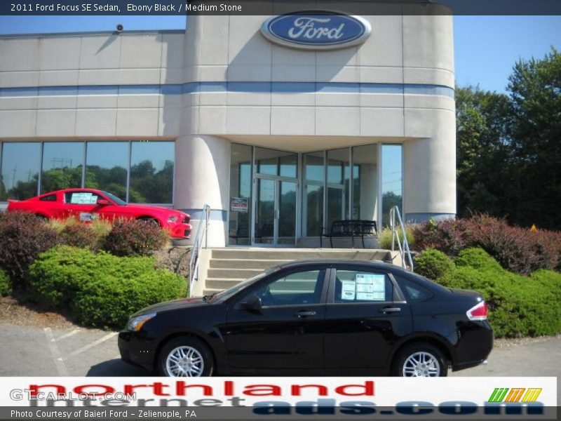 Ebony Black / Medium Stone 2011 Ford Focus SE Sedan