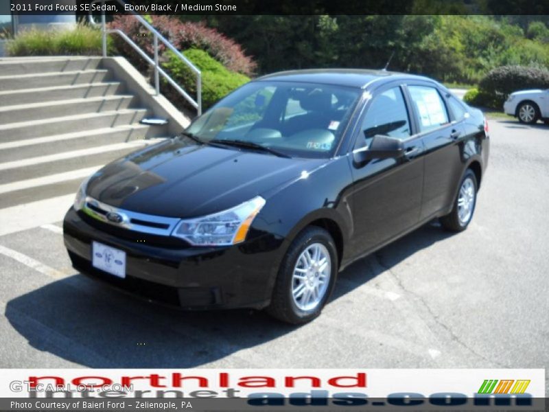 Ebony Black / Medium Stone 2011 Ford Focus SE Sedan