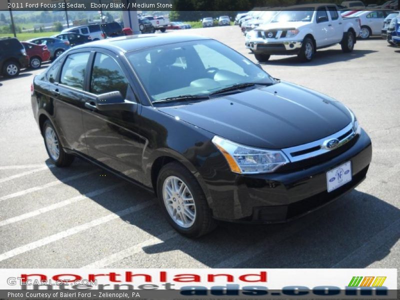 Ebony Black / Medium Stone 2011 Ford Focus SE Sedan