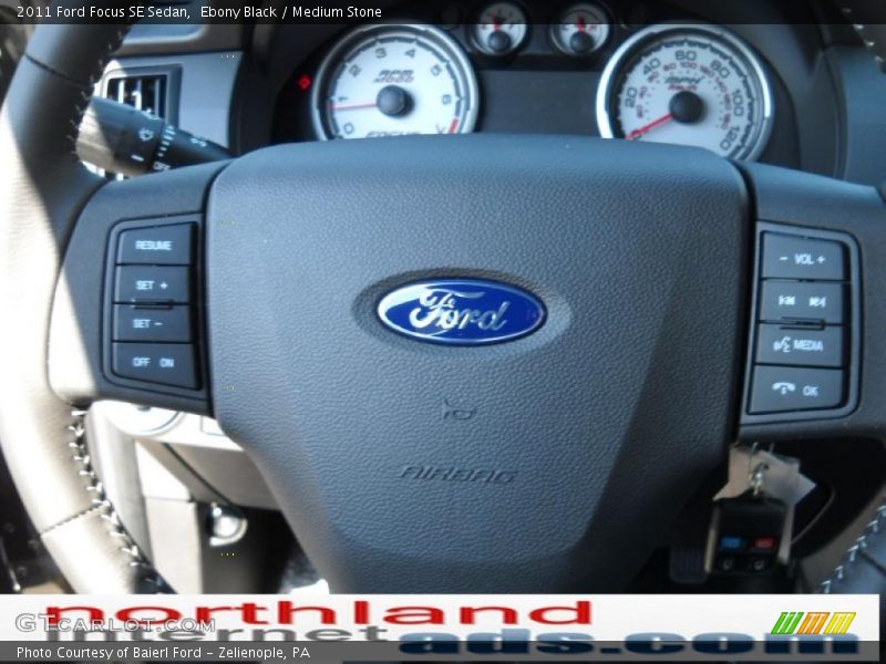 Ebony Black / Medium Stone 2011 Ford Focus SE Sedan