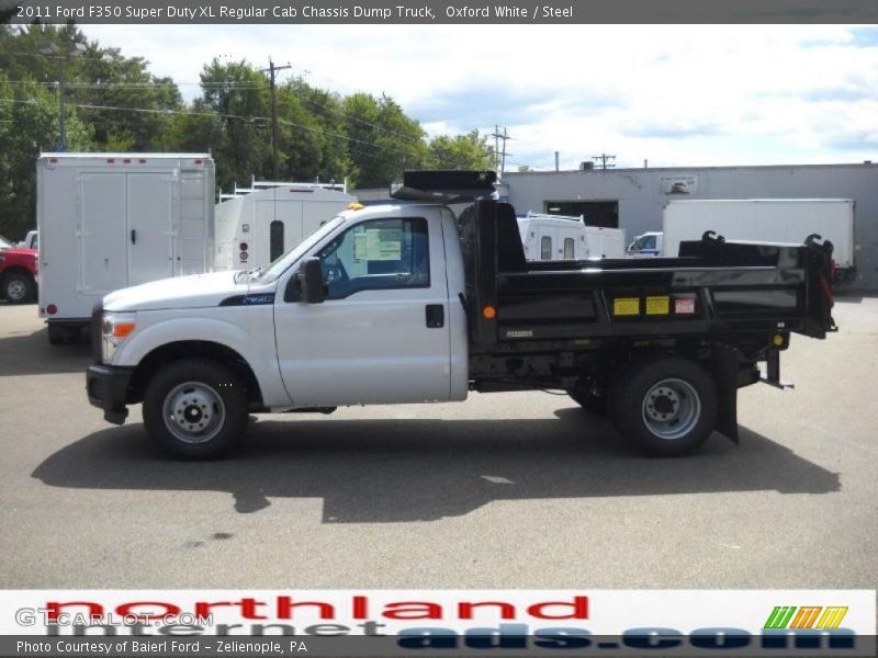 Oxford White / Steel 2011 Ford F350 Super Duty XL Regular Cab Chassis Dump Truck