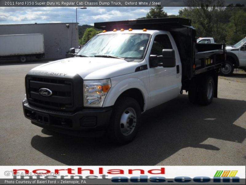 Oxford White / Steel 2011 Ford F350 Super Duty XL Regular Cab Chassis Dump Truck