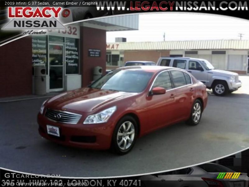 Garnet Ember / Graphite 2009 Infiniti G 37 Sedan