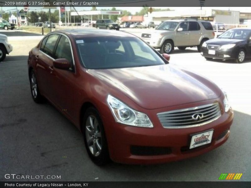 Garnet Ember / Graphite 2009 Infiniti G 37 Sedan