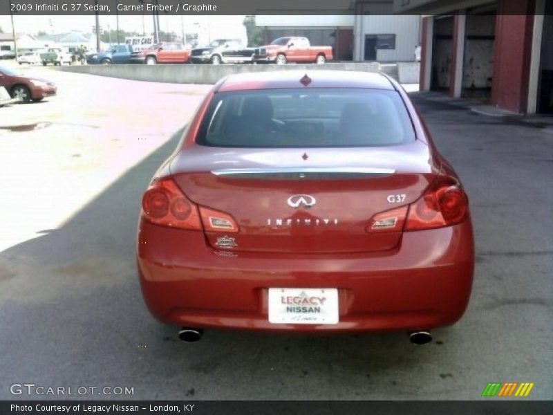 Garnet Ember / Graphite 2009 Infiniti G 37 Sedan