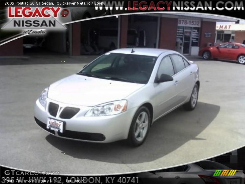 Quicksilver Metallic / Ebony 2009 Pontiac G6 GT Sedan