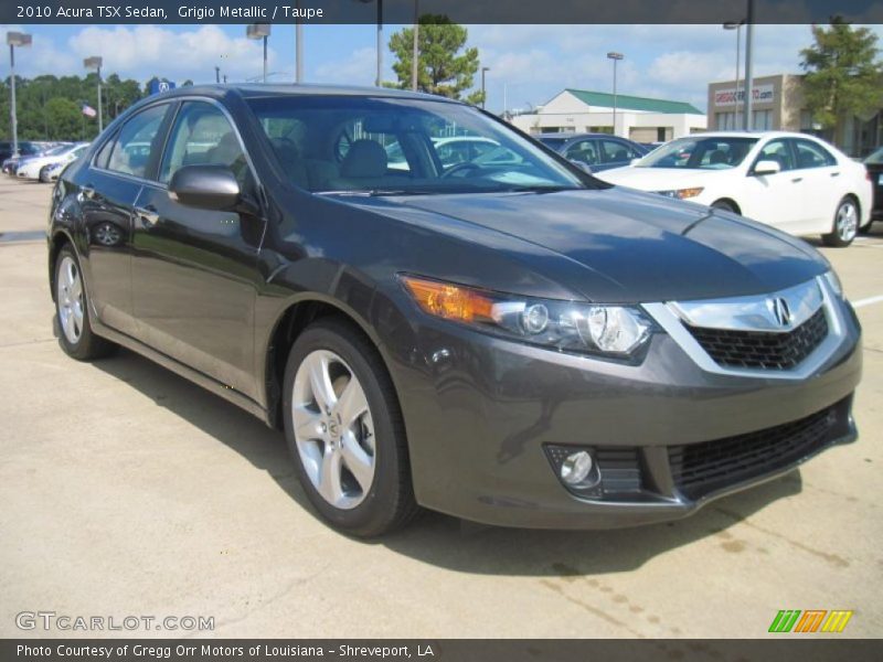 Grigio Metallic / Taupe 2010 Acura TSX Sedan