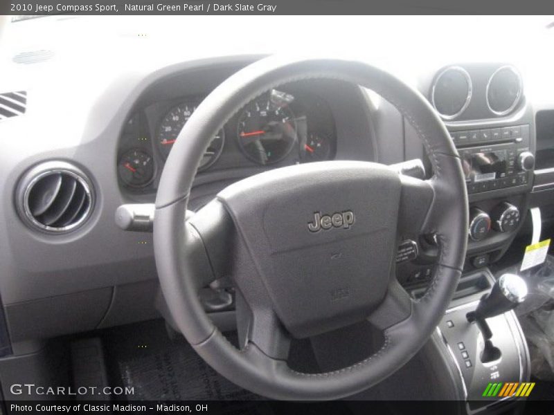 Natural Green Pearl / Dark Slate Gray 2010 Jeep Compass Sport
