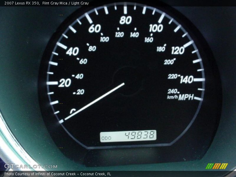 Flint Gray Mica / Light Gray 2007 Lexus RX 350