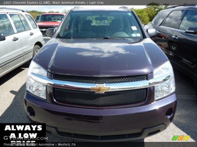 Black Amethyst Metallic / Light Gray 2007 Chevrolet Equinox LS AWD