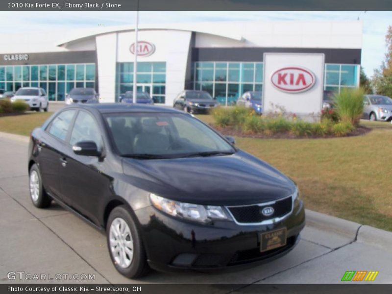Ebony Black / Stone 2010 Kia Forte EX