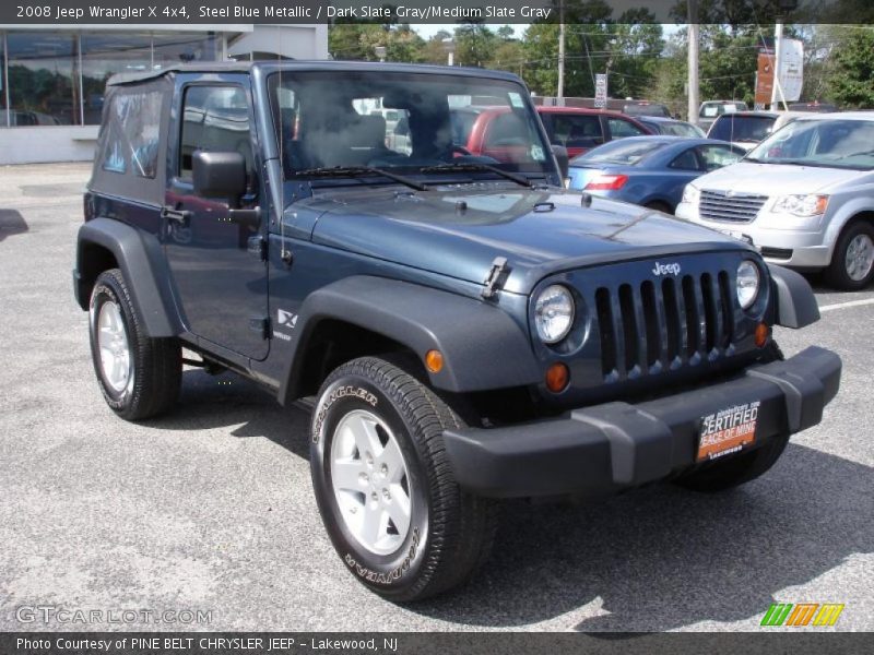 Steel Blue Metallic / Dark Slate Gray/Medium Slate Gray 2008 Jeep Wrangler X 4x4