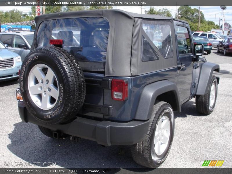 Steel Blue Metallic / Dark Slate Gray/Medium Slate Gray 2008 Jeep Wrangler X 4x4