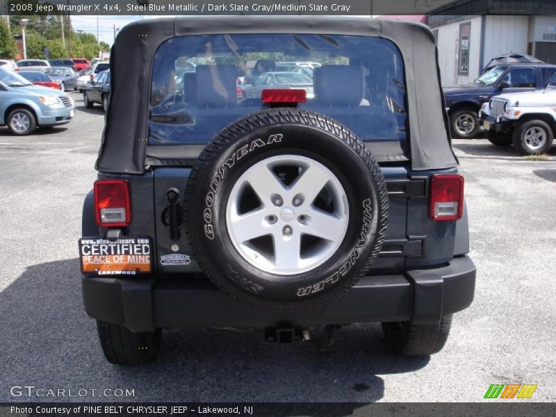 Steel Blue Metallic / Dark Slate Gray/Medium Slate Gray 2008 Jeep Wrangler X 4x4
