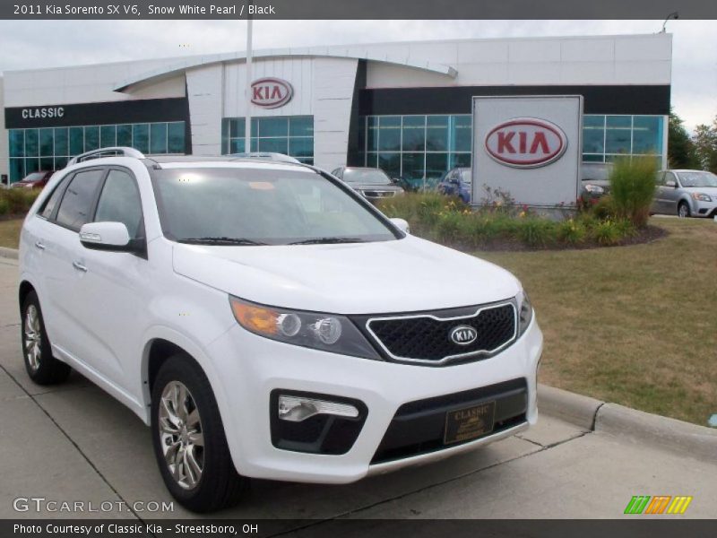 Snow White Pearl / Black 2011 Kia Sorento SX V6