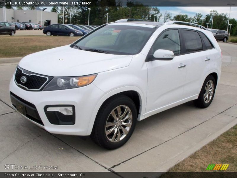 Snow White Pearl / Black 2011 Kia Sorento SX V6