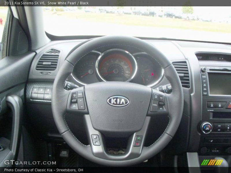Snow White Pearl / Black 2011 Kia Sorento SX V6
