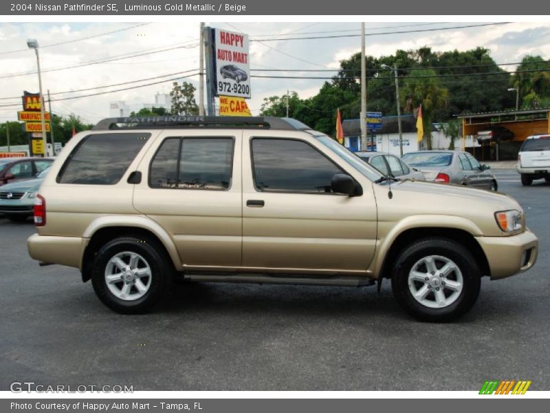 Luminous Gold Metallic / Beige 2004 Nissan Pathfinder SE