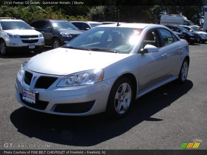 Quicksilver Metallic / Ebony 2010 Pontiac G6 Sedan