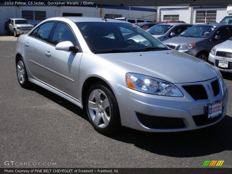 Quicksilver Metallic / Ebony 2010 Pontiac G6 Sedan